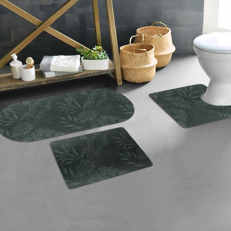 Decorative 3-Piece Bath Mat Set Includes Standard, Runner, and Contour