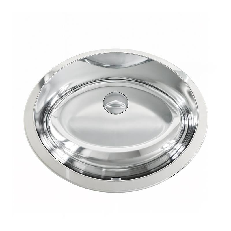 Dowell Undermount Single Bowl Stainless Steel Bathroom Sink - Oval - 19W x 16L x 7H - 19W x 16L x 7H - 19W x 16L x 7H