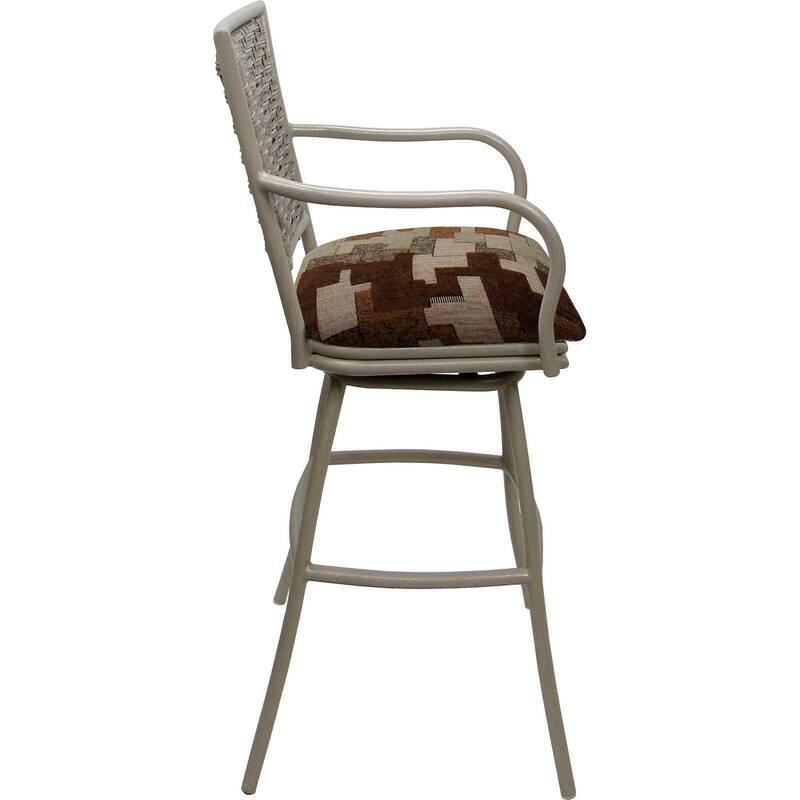 Set of 3 Outdoor Indoor Bar Stool Counter, Extra Tall - Erin with Arms