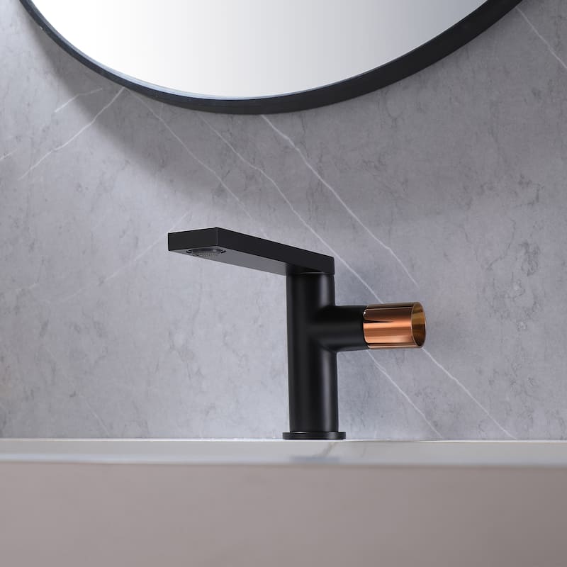 Deck Mounted Single Hole Modern Bathroom Sink Faucet