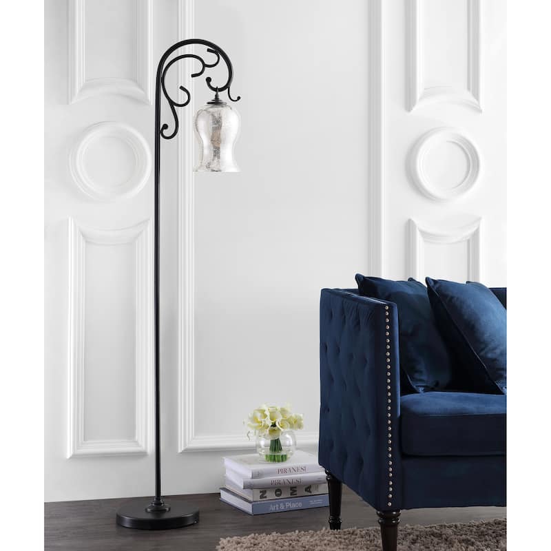 SAFAVIEH Lighting Donika 64-inch Black Led Floor Lamp - 16.5" x 11" x 64" - 17Wx11Dx64H