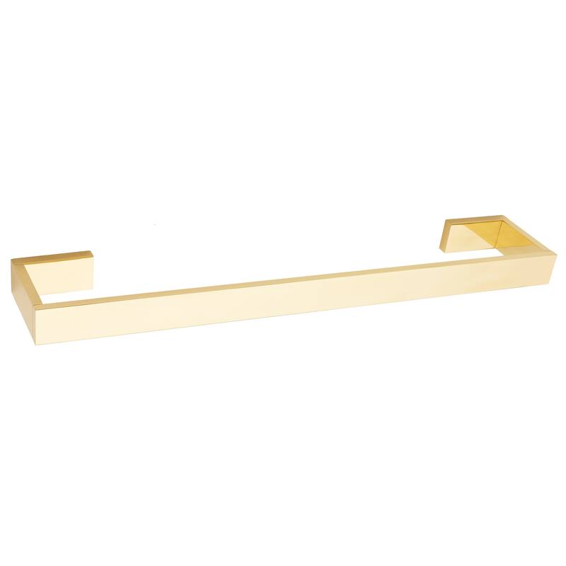 Alno A6420-18 Linear 18" Wide Solid Metal Modern Bathroom Towel Rod - Polished Brass