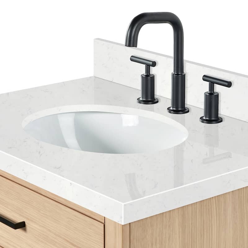 Ariel T030SCQOVO Hepburn 30" Free Standing Single Basin Vanity Set