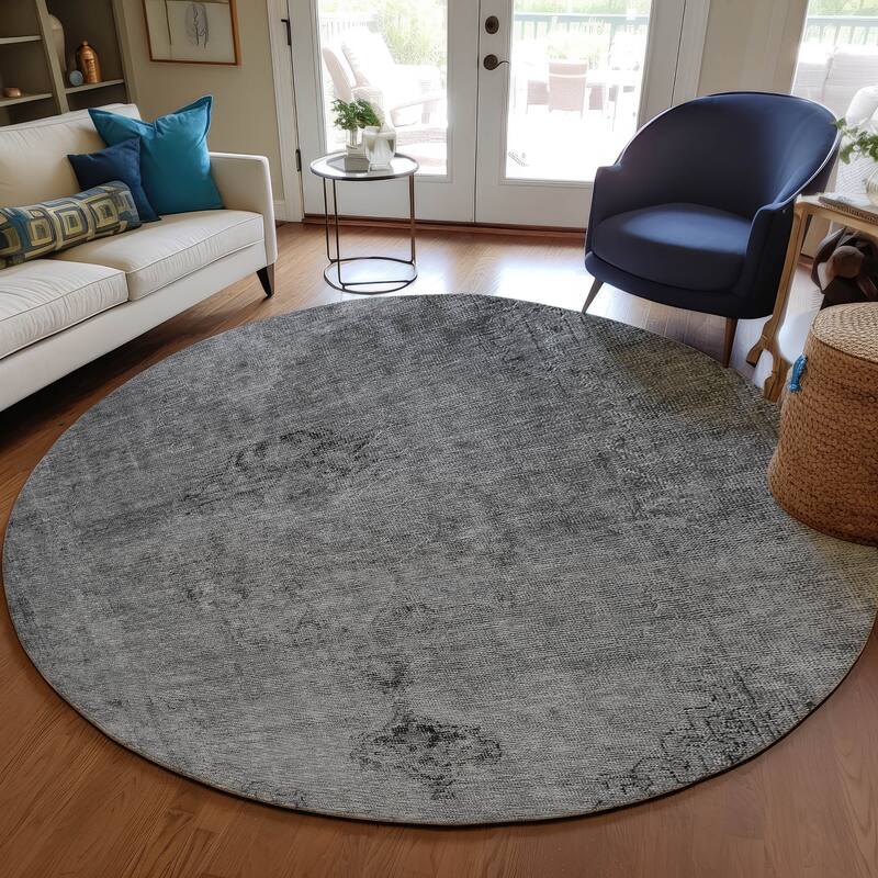 Machine Washable Indoor/ Outdoor Chantille Vintage Traditional Rug