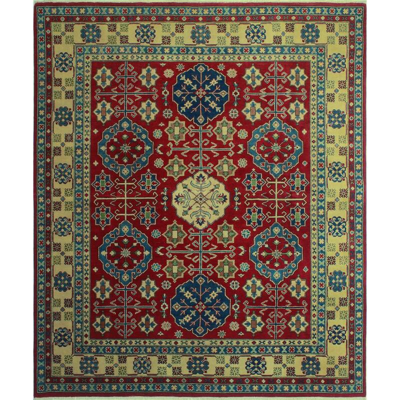 Noori Rug Kazak Yanny Red/Ivory Rug - 8'3" x 10'1"