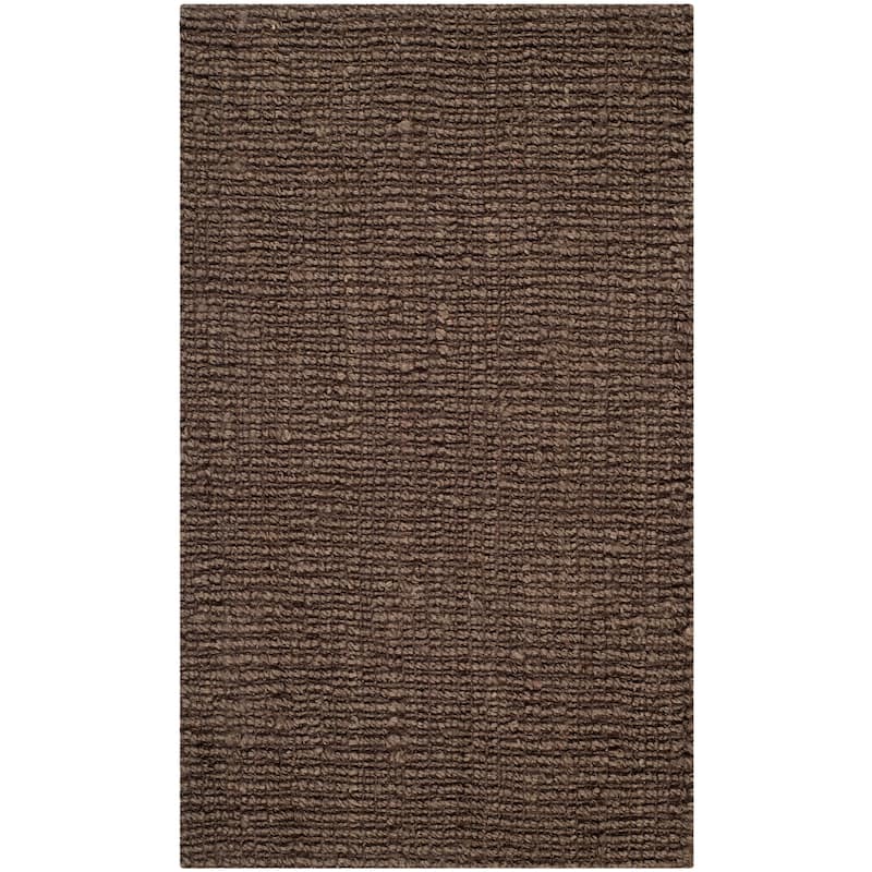 SAFAVIEH Jerneja Handmade Solid Chunky Jute Area Rug - 2'6" x 4' - Brown
