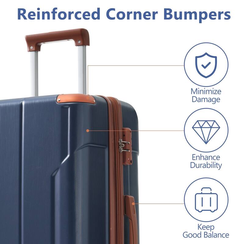 3 Piece ABS Expandable Hardshell Lightweight Suitcases with TSA Lock