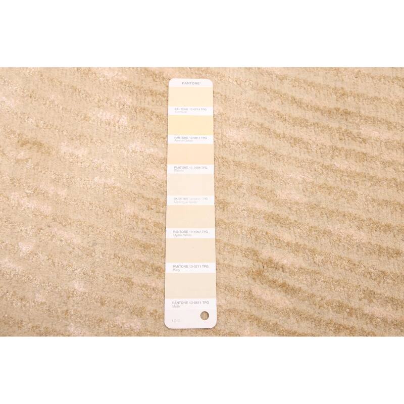 ECARPETGALLERY Hand-knotted Opulence Light Khaki Silk, Wool Rug - 7'11 x 9'9