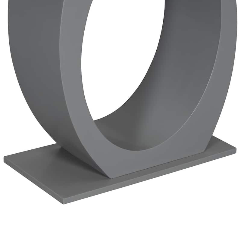 Mirod Stylish Modern Console Table with Egg-Shaped Base