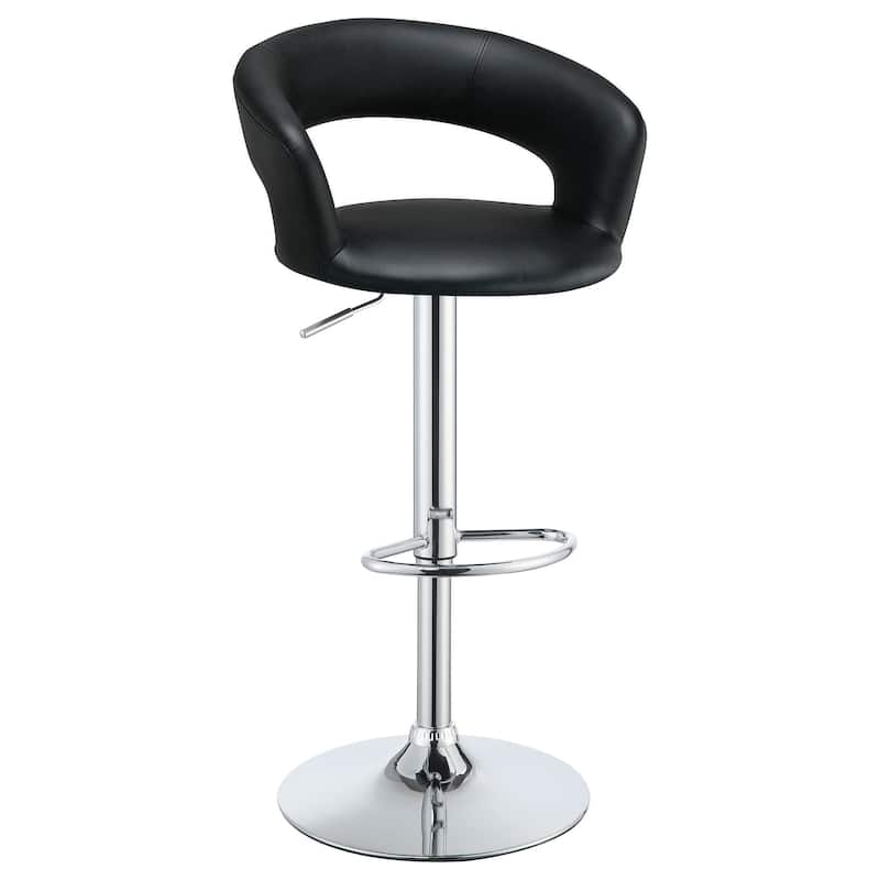 Barraza 29" Adjustable Height Bar Stool Chrome - Black