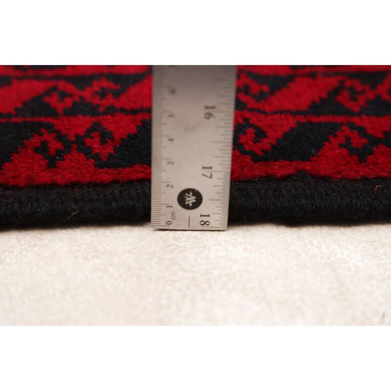 ECARPETGALLERY Hand-knotted Baluch Red Wool Rug - 3'4 x 6'5