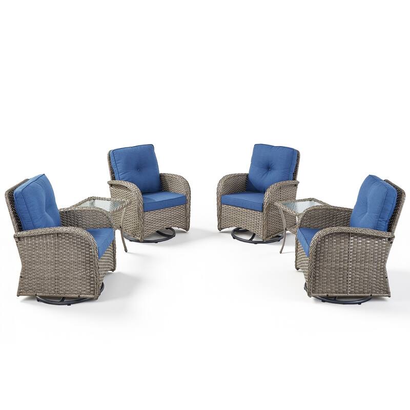 Gymojoy Outdoor Wicker Patio Furniture Chair Set Weather-Resistant