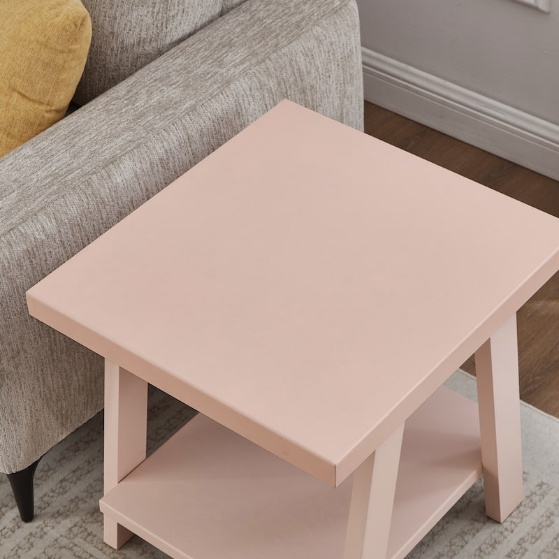 The Gray Barn Cedar Ridge Contemporary Replicated Wood Shelf End Table