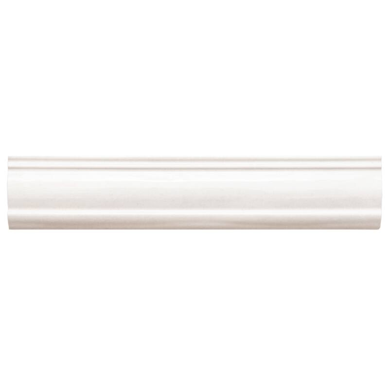 The Tile Life Waverly 3x12 White Polished Ceramic Chair Rail Wall Tile - 3 x 12 - 1 Piece