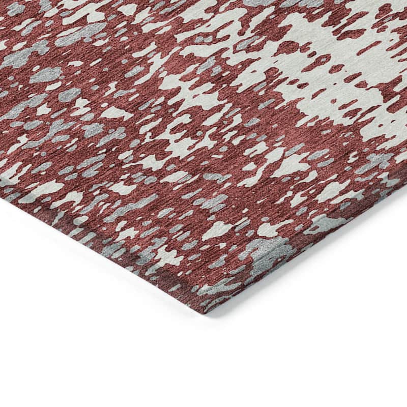 HomeRoots Abstract Transitional Rectangle Outdoor Rug