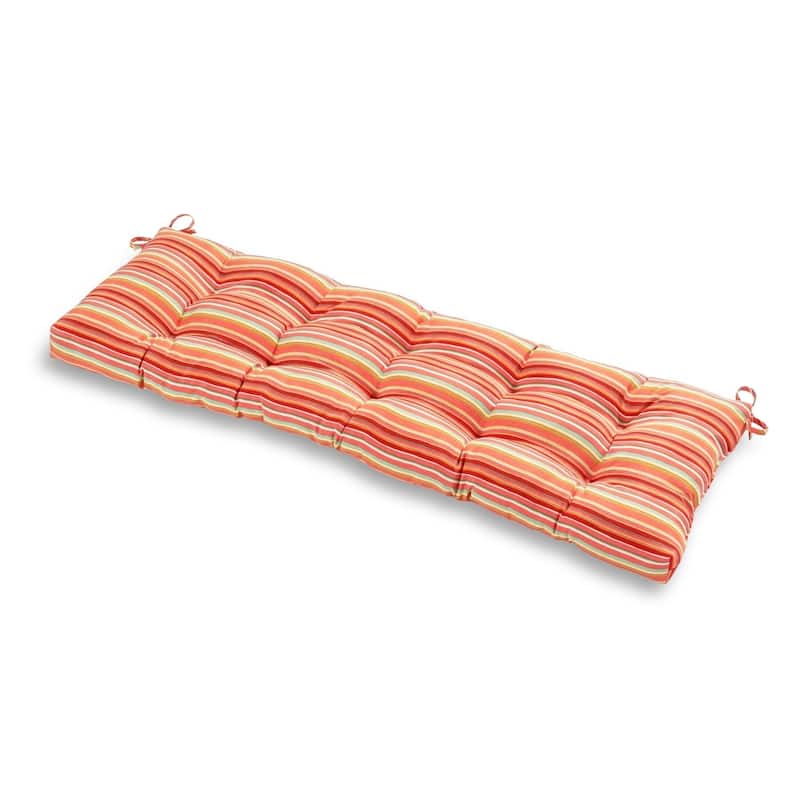 Coastal Stripe 18-inch x 51-inch Outdoor Bench Cushion (Cushion Only) - Watermelon