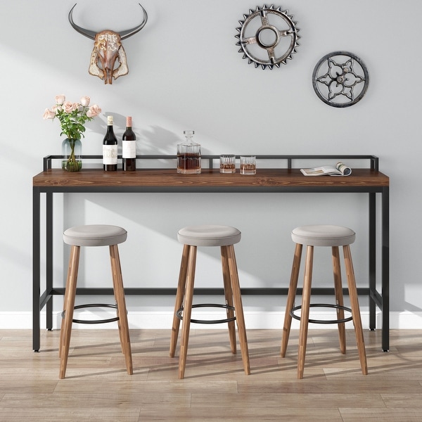 Tribesigns 71 Inch Extra long sofa table Solid Wood Narrow Console
