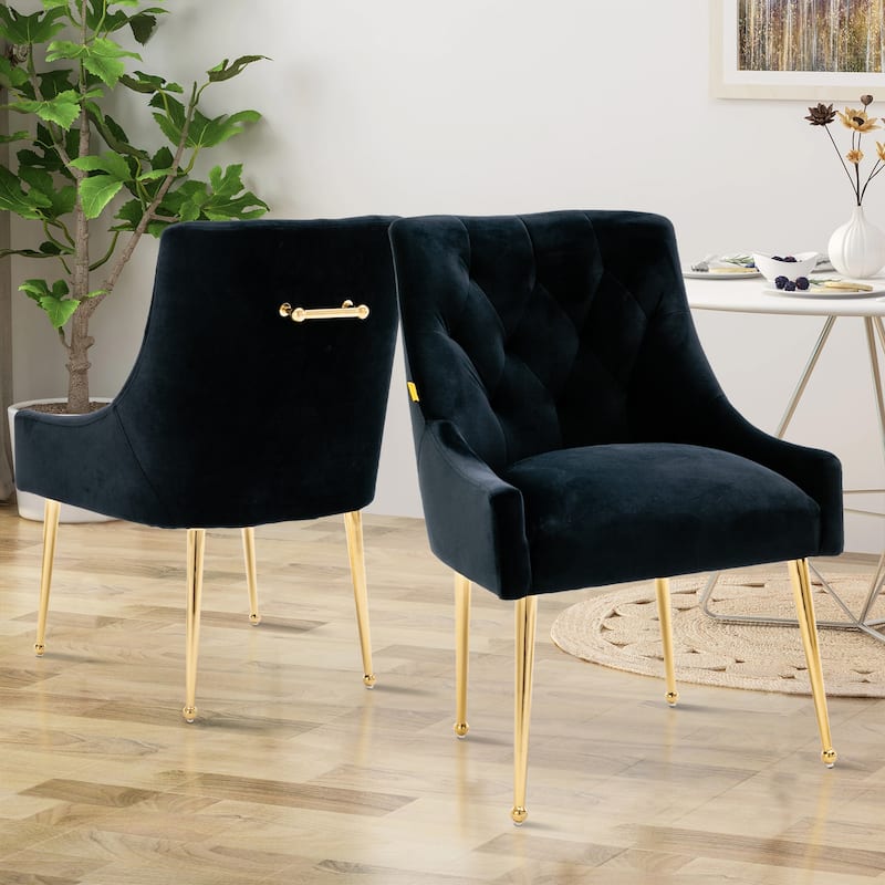 GZMR Tufted Velvet Upholstered Dinning Chairs (Set of 2)