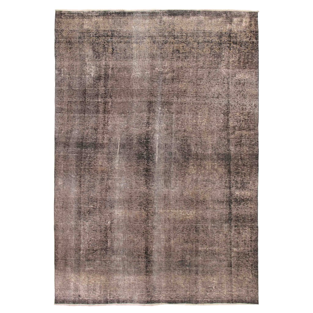 ECARPETGALLERY Hand-knotted Color Transition Black Wool Rug - 8'11 x 12'11