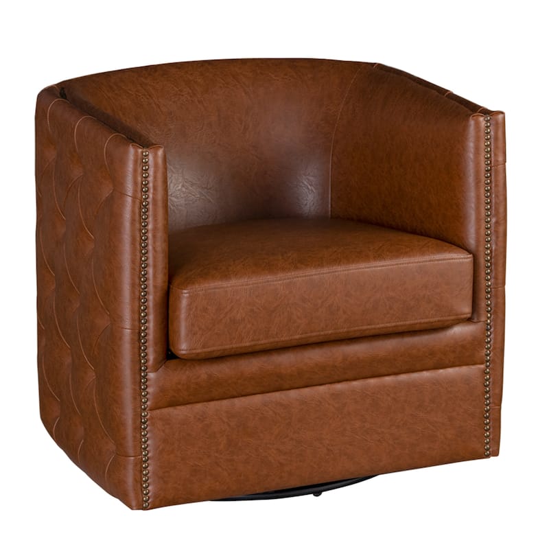 Madison Park Wilmette 360-degree Tufted Barrel Swivel Chair
