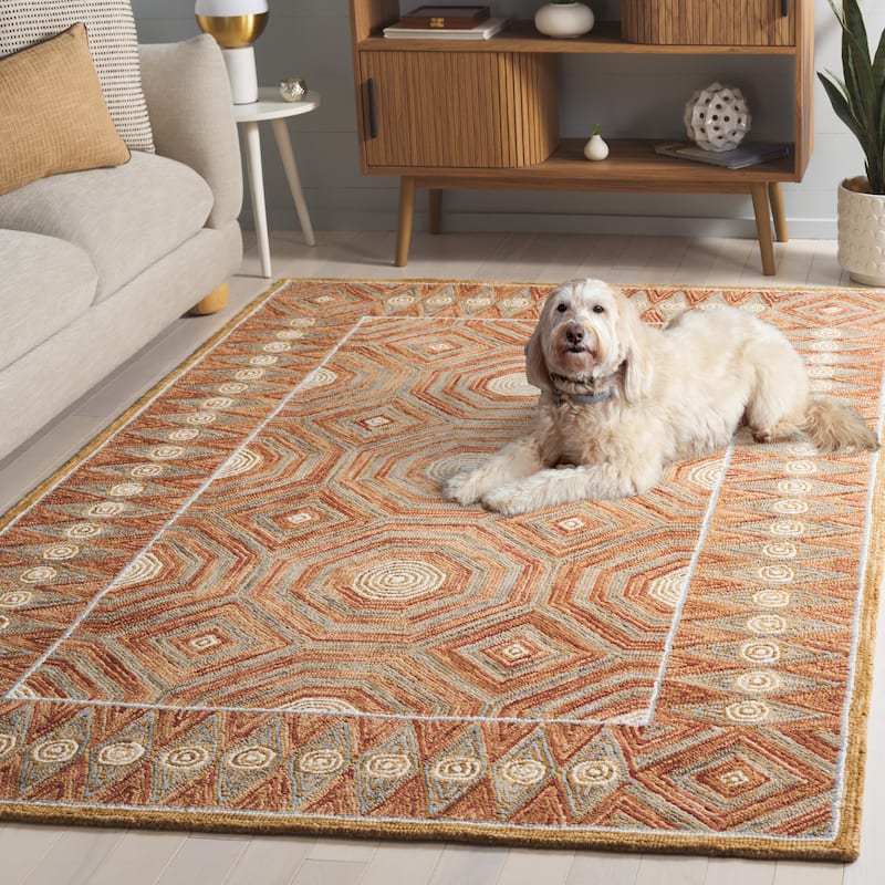 SAFAVIEH Handmade Micro-Loop Hiltrud Modern Wool Rug