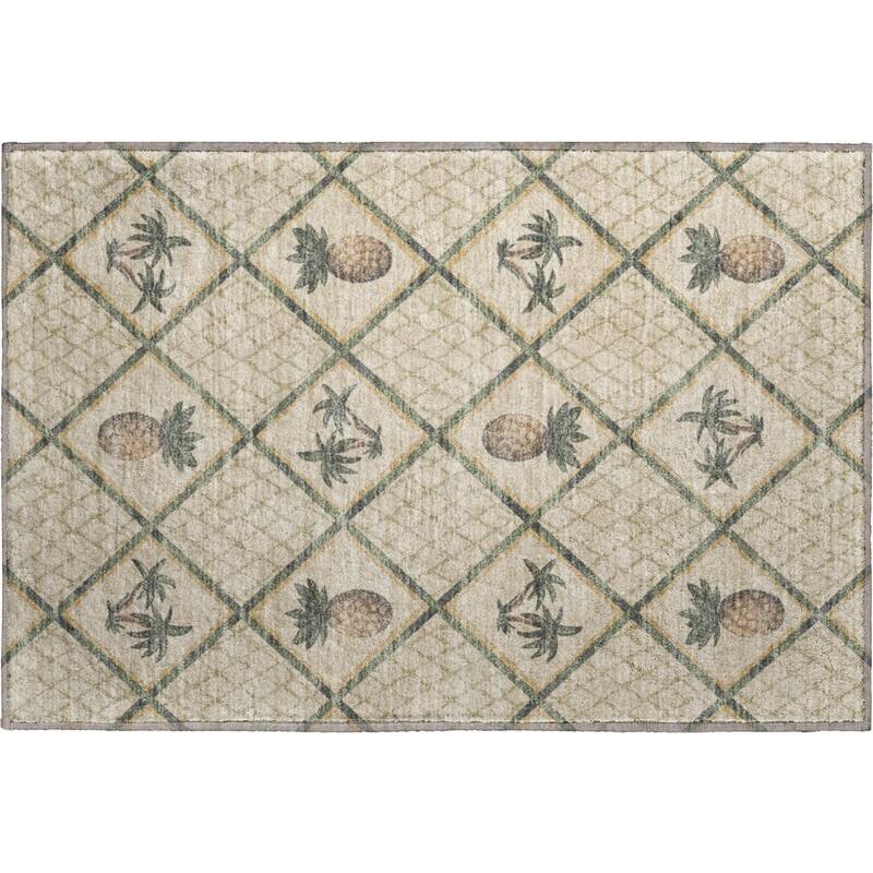Premium Washable Super Soft Pineapple Palm Tree Mayfield Rug
