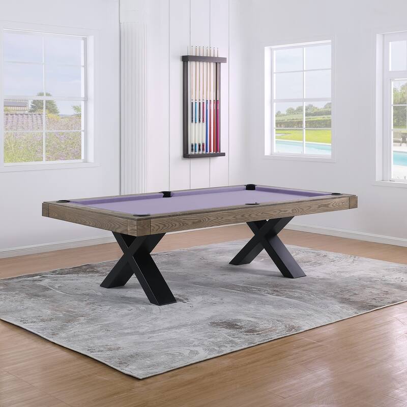 Texas II 8ft Slate Pool Table - Yellow/Grey