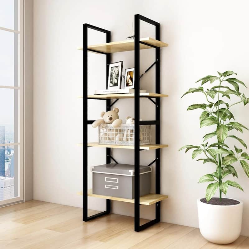 vidaXL Bookshelf Book Cabinet Shelving Unit for Living Room Engineered Wood