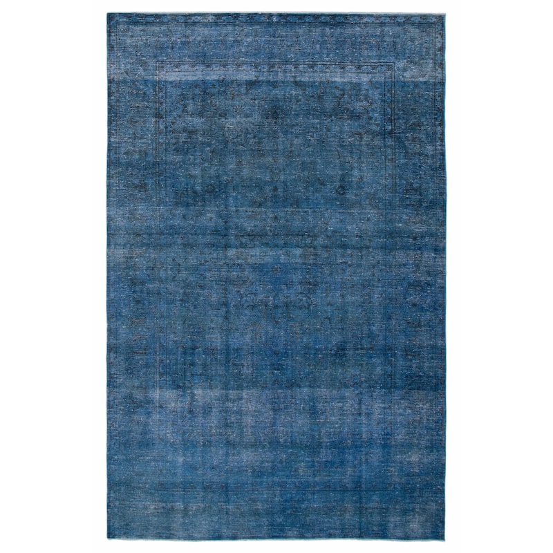 ECARPETGALLERY Hand-knotted Color Transition Blue Wool Rug - 6'10 x 10'4 - Dark Blue - 6'10 x 10'4