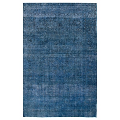 ECARPETGALLERY Hand-knotted Color Transition Blue Wool Rug - 6'10 x 10'4