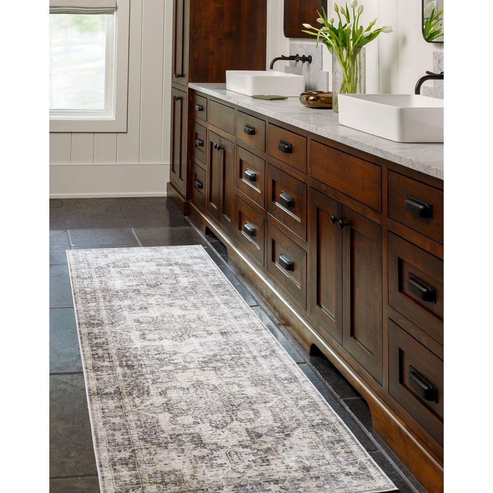 Livabliss Traditional Lavable Medallion Washable Area Rug