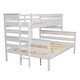 preview thumbnail 23 of 24, Twin XL Over Queen Bunk Bed with Ladder & Slat Support, Solid Wood Bunk Bed Frame with Safety Guardrail, Separated into 2 Beds