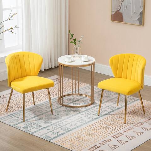 Modern Dining Chairs, Velvet Accent Chairs, Set of 2
