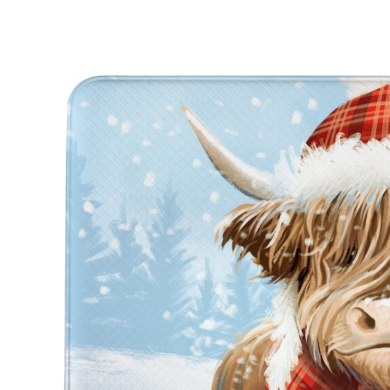 Highland Cow Anti-Fatigue Door Mat - 30" x 18"
