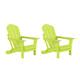 Laguna Outdoor Eco-Friendly Poly Folding Adirondack Chair (Set of 2) - Lime