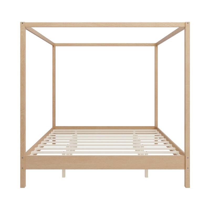 Modern Four Poster Wooden Platform Bed Canopy Bed