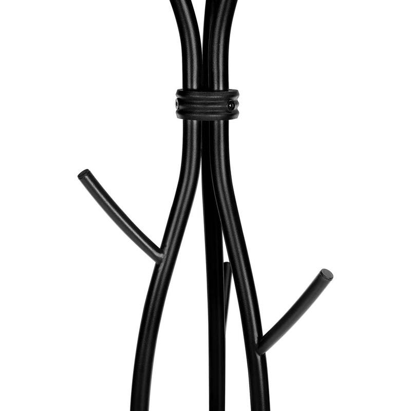 74-Inch Tall Freestanding Coat Rack with Metal Frame 11 Hooks Entryway Umbrella Stand - 74'' H X 18.5'' W X 18.5'' D