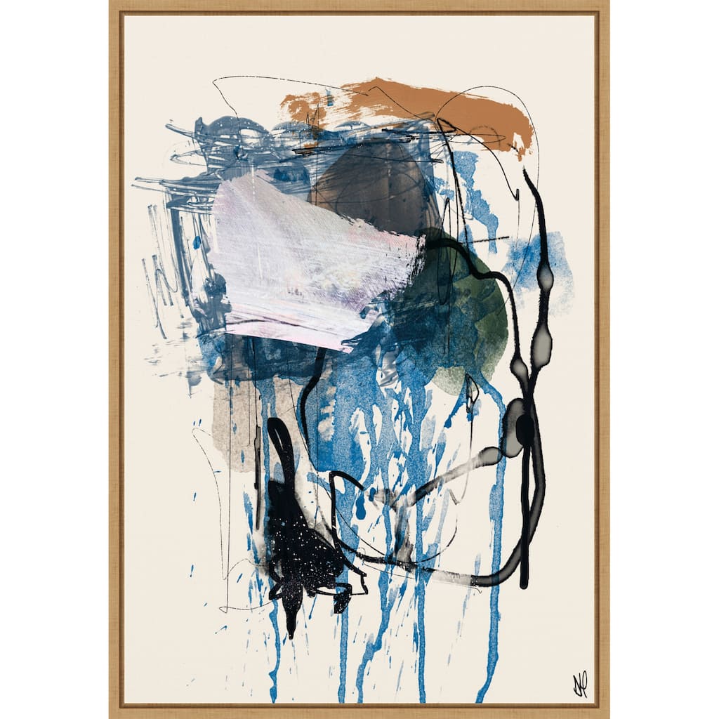 Twin Abstract No. 1 by Dan Hobday (23 x 33 in.), Framed Canvas Wall Art Print