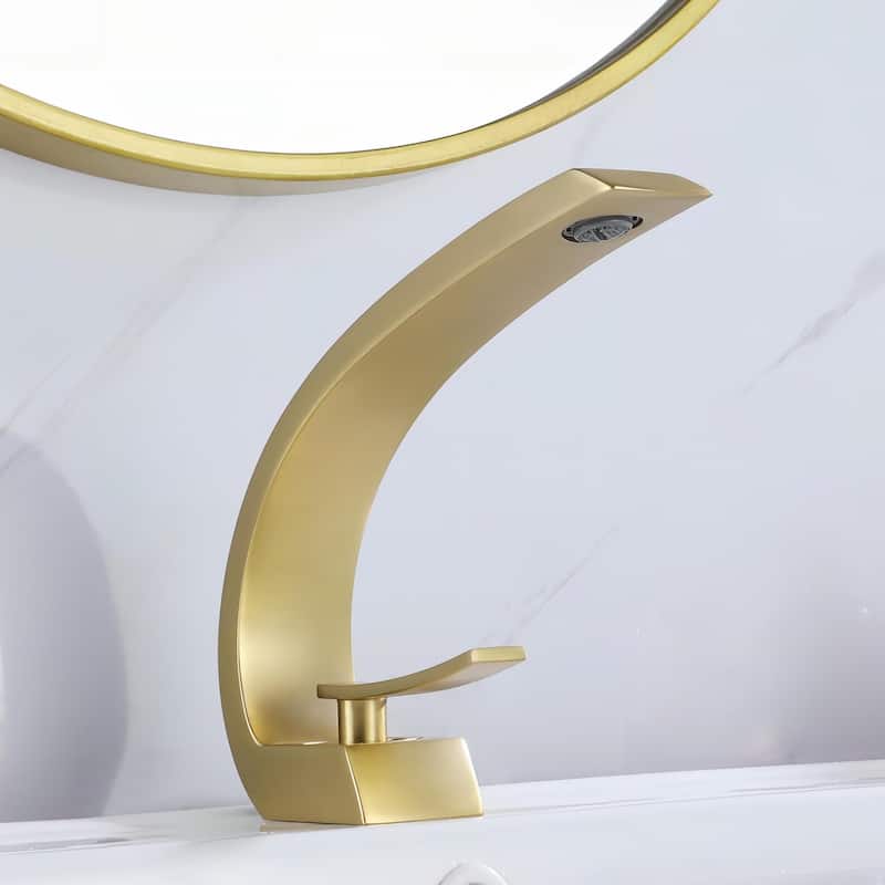 Modland Single Handle Bathroom Sink Faucet Single Hole, Black/Gold/Nickel