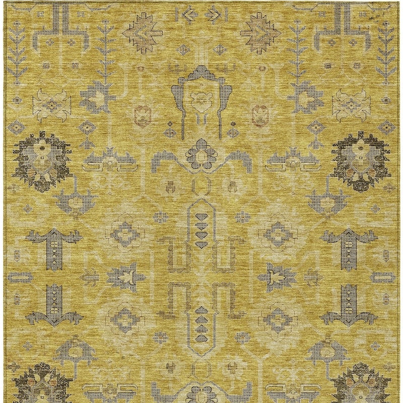 HomeRoots Oriental Traditional Rectangle Outdoor Rug