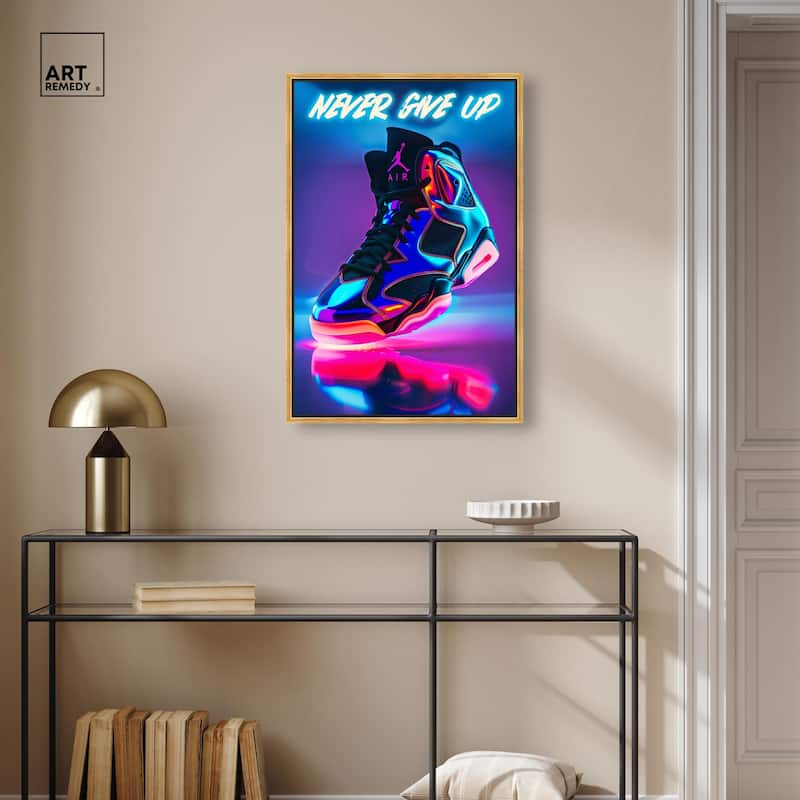 Cool Glow Sneaker Hype Canvas by Art Remedy