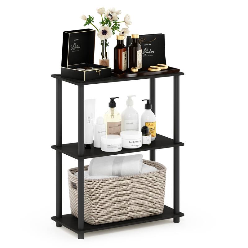 Furinno Turn-S-Tube 3-Tier Compact Multipurpose Shelf Display Rack with Square Tube