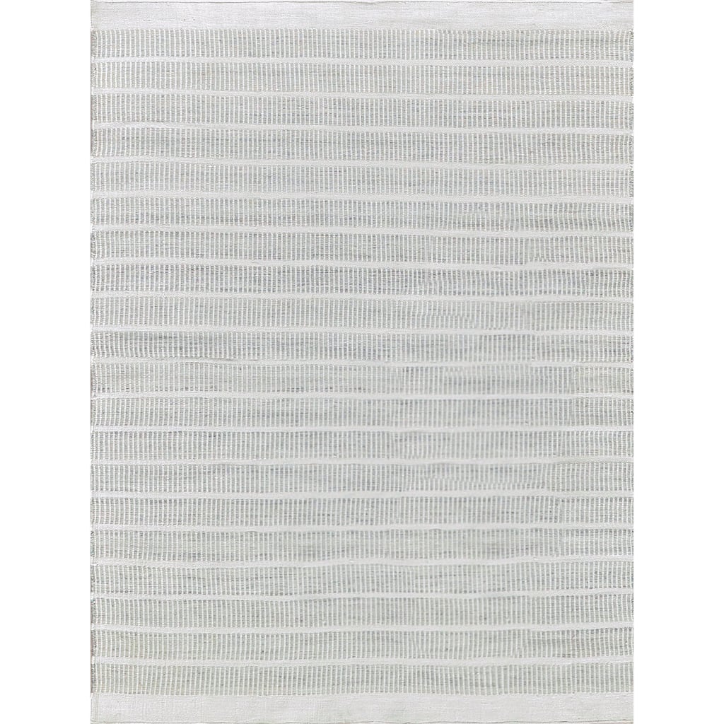 Boca Indoor/Outdoor Flatweave PET yarn Light Silver Area Rug.