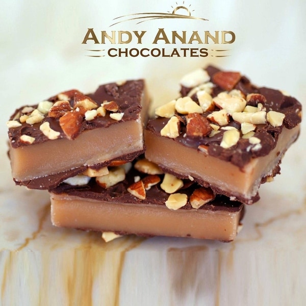 Andy Anand Old Fashioned Milk Chocolate English Toffee with Almonds & Honey. Opens flyout.
