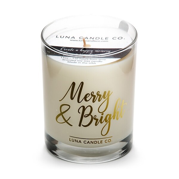 Pine Balsam Scented Jar Candle,11Oz. Glass, Natural Soy Wax, Long Burn