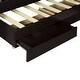 preview thumbnail 11 of 13, Twin XL Platform Bed with Storage LED Headboard, Charging Station, Trundle & 2 Drawers, Sturdy Pine Wood Frame, Dark Brown