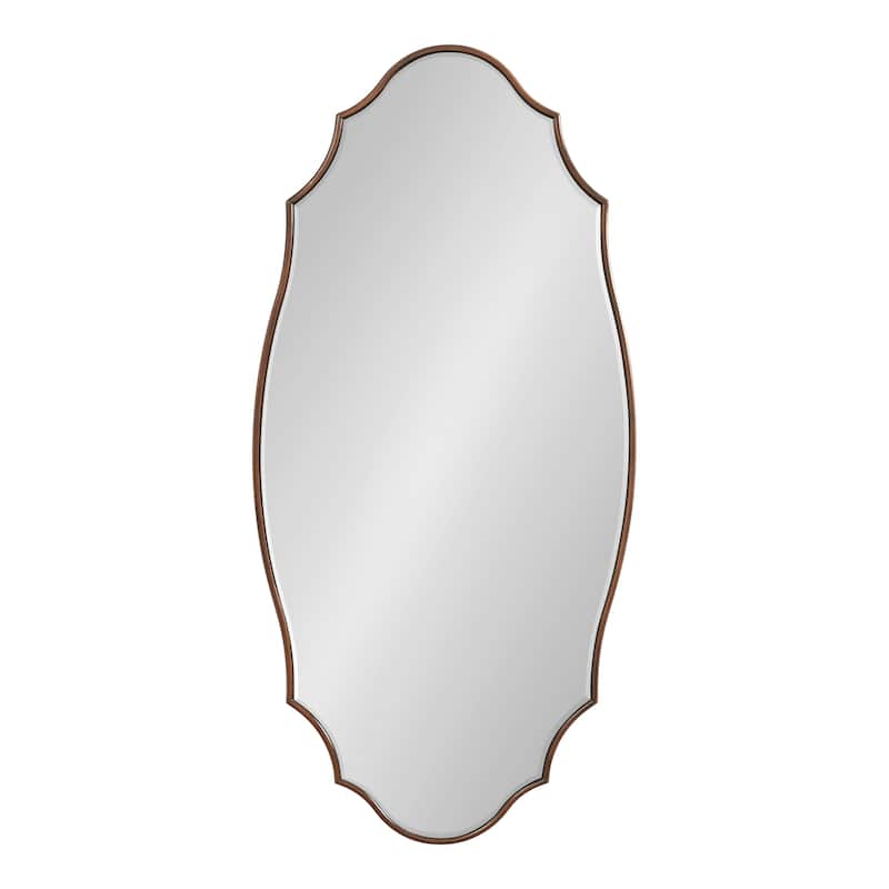 Kate and Laurel Leanna Scalloped Oval Wall Mirror