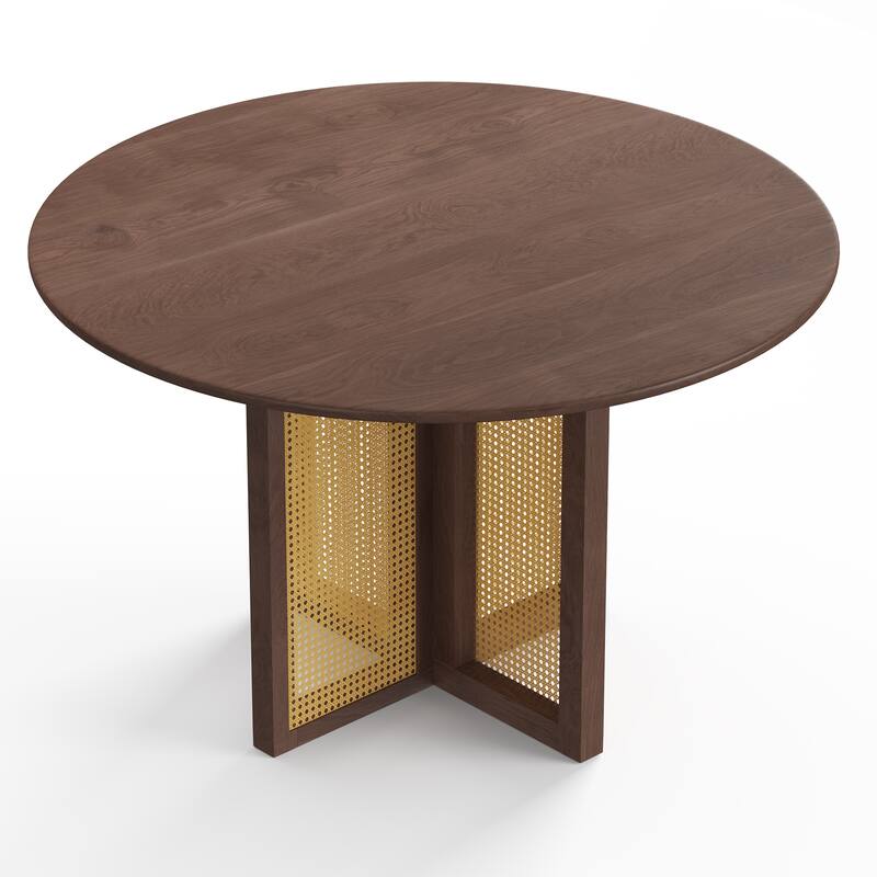 Havenwood Round Dining Table with Cane Base