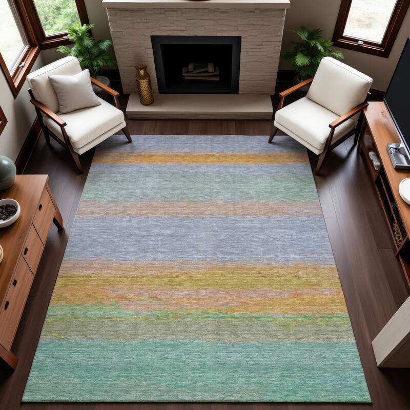Premium Washable Super Soft Ombre Solid Mayfield Rug - Lavender - 10' x 14'