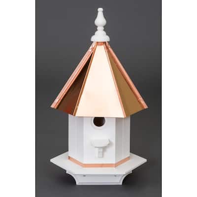 Vinyl Woodpecker House with Copper Roof